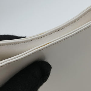 Pre-owned Prada Cleo White Brushed leather 1BC499 shoulderbag | stylenewstar