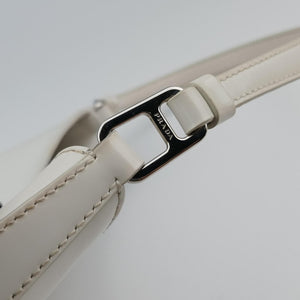 Pre-owned Prada Cleo White Brushed leather 1BC499 shoulderbag | stylenewstar