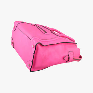 Pre-owned Celine Luggage Mini Shopper Pink Leather handbag | stylenewstar