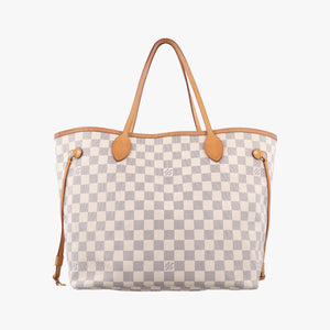 Pre-owned Louis Vuitton Neverfull MM Azur Damier Canvas N51107 handbag | stylenewstar