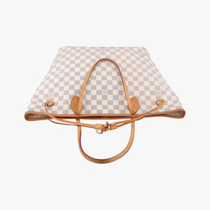 Pre-owned Louis Vuitton Neverfull MM Azur Damier Canvas N51107 handbag | stylenewstar