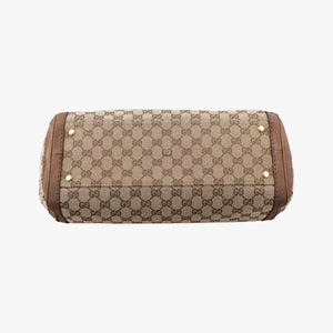 Pre-owned Gucci GG Running Brown GGCanvas×Leather 247183 shoulderbag | stylenewstar