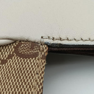 Pre-owned Gucci GG Abbey Brown Canvas×Leather 189828 shoulderbag | stylenewstar