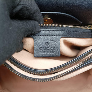 Pre-owned Gucci Bamboo Black Leather 655658 handbag | stylenewstar