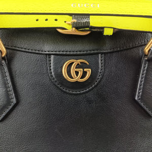 Pre-owned Gucci Bamboo Black Leather 655658 handbag | stylenewstar