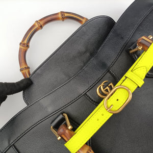 Pre-owned Gucci Bamboo Black Leather 655658 handbag | stylenewstar