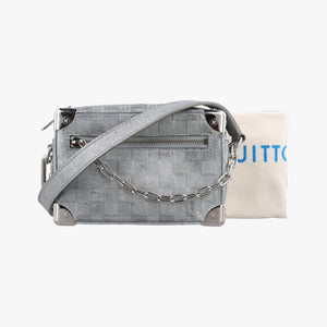 Pre-owned Louis Vuitton Mini Soft Trunk Silver Leather M59726 shoulderbag | stylenewstar