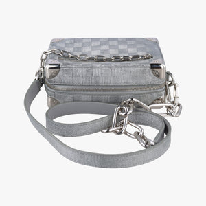 Pre-owned Louis Vuitton Mini Soft Trunk Silver Leather M59726 shoulderbag | stylenewstar