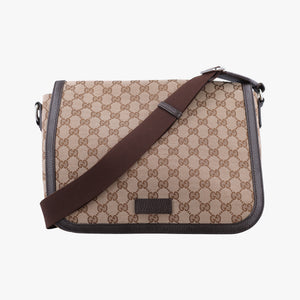 Vintage Gucci messenger Beige × brown GG canvas×Leather 449171 shoulderbag | stylenewstar