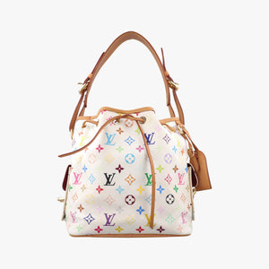 Vintage Louis Vuitton Petit NOe white Monogram Multicolor M42229 shoulderbag | stylenewstar