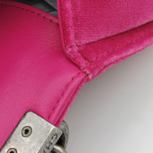 Pre-owned Chanel BOY CHANEL Rose velour A67416 shoulderbag | stylenewstar
