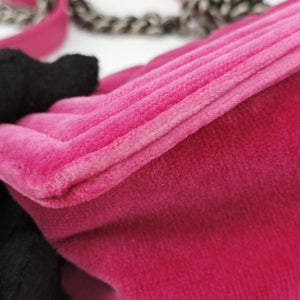 Pre-owned Chanel BOY CHANEL Rose velour A67416 shoulderbag | stylenewstar