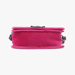 Pre-owned Chanel BOY CHANEL Rose velour A67416 shoulderbag | stylenewstar