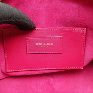Pre-owned Yves Saint Laurent CLASSIC BABY DUFFLE Rose Leather 330958 shoulderbag | stylenewstar