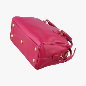 Pre-owned Yves Saint Laurent CLASSIC BABY DUFFLE Rose Leather 330958 shoulderbag | stylenewstar