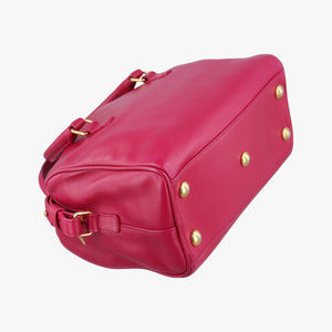 Pre-owned Yves Saint Laurent CLASSIC BABY DUFFLE Rose Leather 330958 shoulderbag | stylenewstar