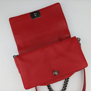 Secondhand Chanel BOY CHANEL Red Leather A67946 shoulderbag | stylenewstar