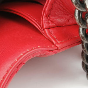 Secondhand Chanel BOY CHANEL Red Leather A67946 shoulderbag | stylenewstar