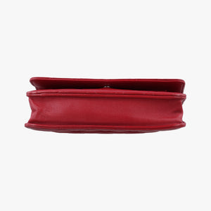 Secondhand Chanel Matelasse coco mark Red lambskin A33814 shoulderbag | stylenewstar