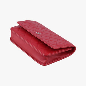 Secondhand Chanel Matelasse coco mark Red lambskin A33814 shoulderbag | stylenewstar