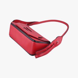 Pre-owned Prada COGNAC N Red × black Leather 1BD166 shoulderbag | stylenewstar