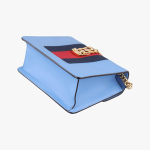Vintage Gucci Sylvie Blue×navy×red Leather 431666 shoulderbag | stylenewstar