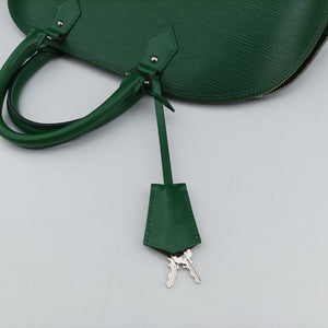 Pre-owned Louis Vuitton Alma GM green epi M40627 handbag | stylenewstar