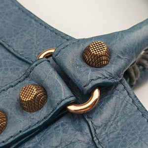 Pre-owned Balenciaga Giant City Blue Lambskin shoulderbag | stylenewstar