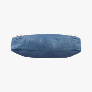 Pre-owned Balenciaga Giant City Blue Lambskin shoulderbag | stylenewstar
