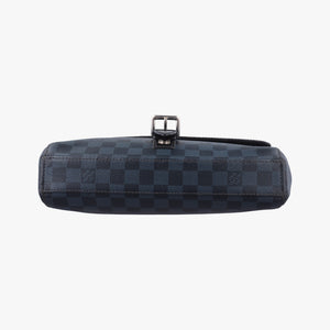 Pre-owned Louis Vuitton Newport Messenger PM black×navy Damier Cobalt N41587 shoulderbag | stylenewstar