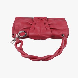 Pre-owned Christian Dior Demi Lune Burgundy Leather shoulderbag | stylenewstar