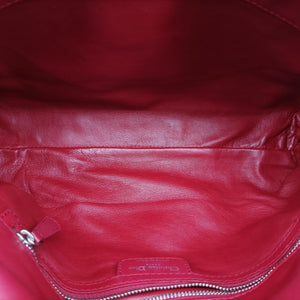Pre-owned Christian Dior Demi Lune Burgundy Leather shoulderbag | stylenewstar
