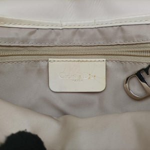 Pre-owned Christian Dior Saddle White Nylon × Leather shoulderbag | stylenewstar