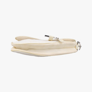Pre-owned Christian Dior Saddle White Nylon × Leather shoulderbag | stylenewstar