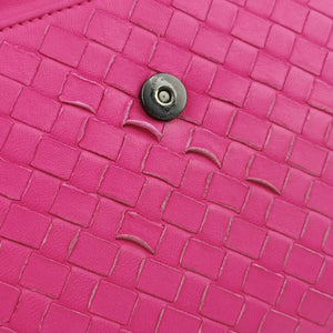 Pre-owned Bottega Veneta Intrecciato Olimpia Pink lambskin shoulderbag | stylenewstar