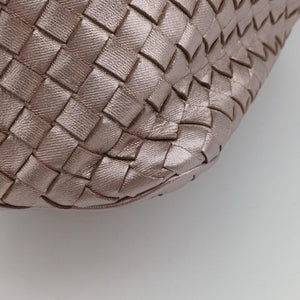 Vintage Bottega Veneta Wallace Intrecciato Pale Pink lambskin handbag | stylenewstar