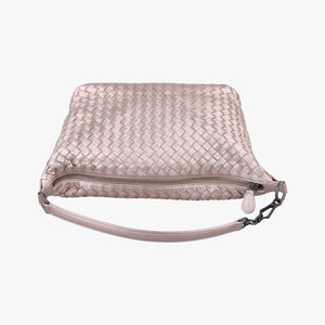 Vintage Bottega Veneta Wallace Intrecciato Pale Pink lambskin handbag | stylenewstar