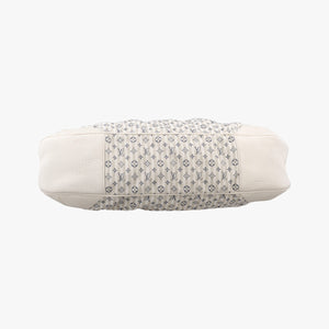 Pre-owned Louis Vuitton Marina GM Blanc Monogram Mini Lin Croisette M95492 shoulderbag | stylenewstar