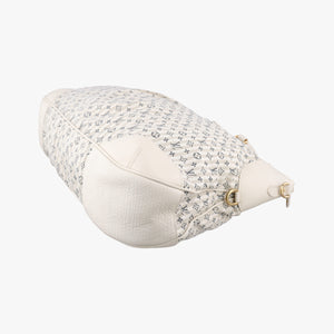 Pre-owned Louis Vuitton Marina GM Blanc Monogram Mini Lin Croisette M95492 shoulderbag | stylenewstar