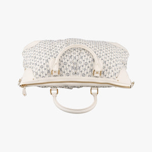 Pre-owned Louis Vuitton Marina GM Blanc Monogram Mini Lin Croisette M95492 shoulderbag | stylenewstar