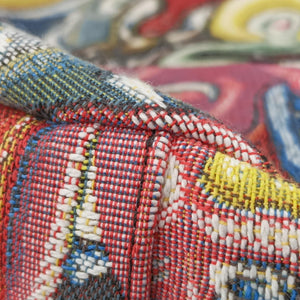 Pre-owned Christian Dior DIOR AND KENNY SCHARF Saddle Soft Multicolor Jacquard Canvas × Grained Calfskin shoulderbag | stylenewstar