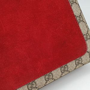 Pre-owned Gucci Dionysus beige×red PVC coated canvas × suede 403348 shoulderbag | stylenewstar