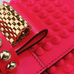 Vintage Christian Louboutin Sweet Charity Scarabe Spike Rose Leather shoulderbag | stylenewstar