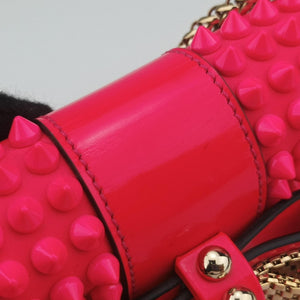Vintage Christian Louboutin Sweet Charity Scarabe Spike Rose Leather shoulderbag | stylenewstar