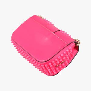 Vintage Christian Louboutin Sweet Charity Scarabe Spike Rose Leather shoulderbag | stylenewstar