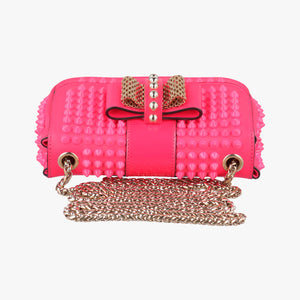 Vintage Christian Louboutin Sweet Charity Scarabe Spike Rose Leather shoulderbag | stylenewstar