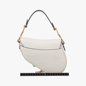 Pre-owned Christian Dior Saddle White Leather handbag | stylenewstar