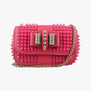 Vintage Christian Louboutin Sweet Charity Scarabe Spike Pink Leather shoulderbag | stylenewstar