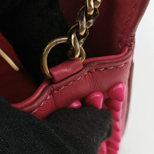 Vintage Christian Louboutin Sweet Charity Scarabe Spike Pink Leather shoulderbag | stylenewstar