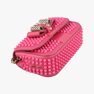 Vintage Christian Louboutin Sweet Charity Scarabe Spike Pink Leather shoulderbag | stylenewstar